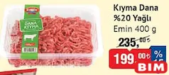 EMİN KIYMA DANA %20 YAĞLI 400 G